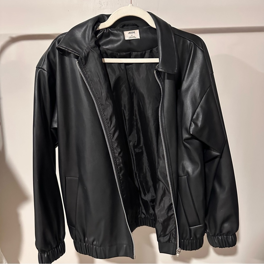 Ardene Black Faux Leather Outerwear